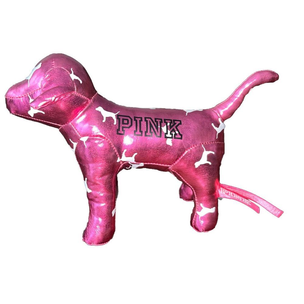 Victoria's Secret‎ PINK Metallic Dog Logo Stuffed  Labrador Retriever plush
